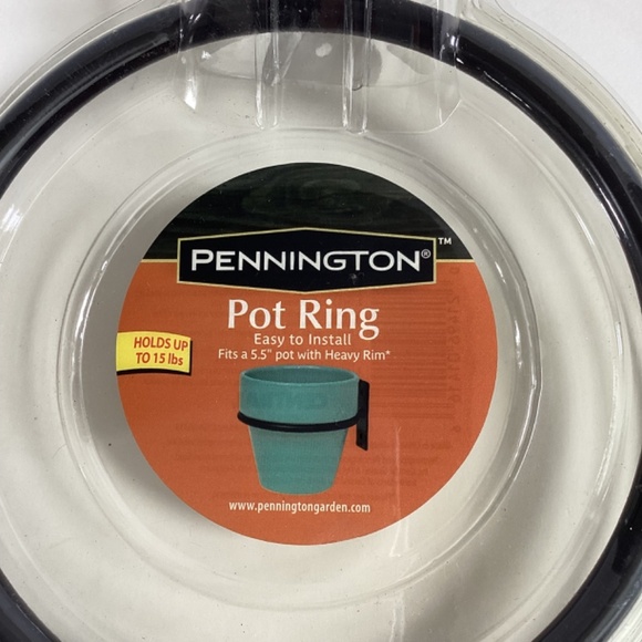 Pennington 2 Pcs Set Décor Wall Mounted Heavy Rim 5.5” Pot Ring Planter, Easy To - Picture 3 of 6